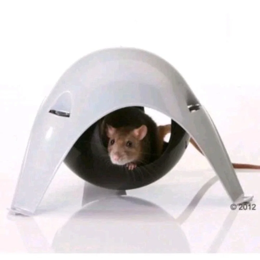 (×4) Savic Sputnik XL Small Animal House Rat Hideout Cage Accessory Black Gray